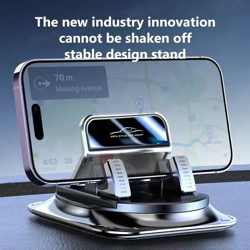 Car Phone Mount Anti Slip Silicone Dashboard Phone Holder 360-Degree Free Rotation Universal Head-Up Navigation Holder photo 3