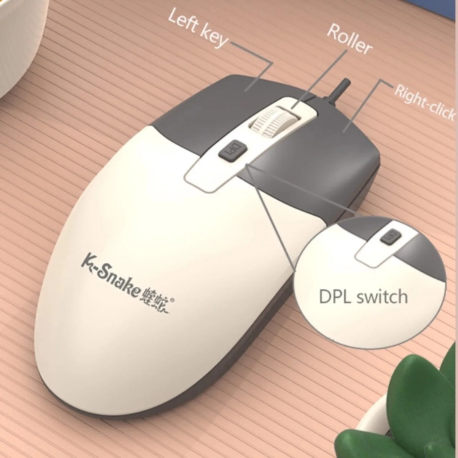 K-snake KM300 Wired Keyboard and Mouse Set USB Ergonomic Desktop Laptop Keyboard and Mouse Home Office photo 2