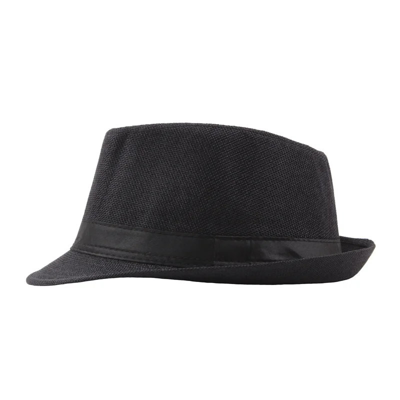 Trendy Wide Brim Men Straw Hat Women Summer Solid Color Fedoras Jazz Sun Cap Outdoor Casual Panama Cowboy Hats photo 4