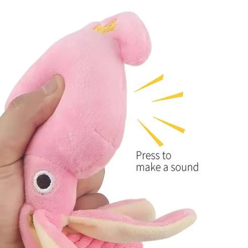 Dog toys; cat toys; sound-emitting cotton rope octopus; durable chew toys for cleaning teeth; interactive pet toys. photo 2