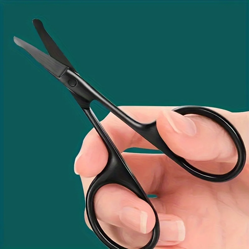 Precision Round Head Trimming Scissors - Nose Hair Grooming Trimming, Personal Cleaning Care Trimming Tools photo 5