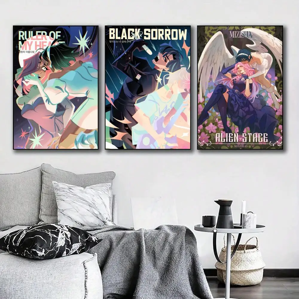 Famous Anime A-Alien Stage Painting Calligraphy Modern Canvas Poster Wall Art Aesthetic Bedroom Decor for Cafe Home Gift photo 3
