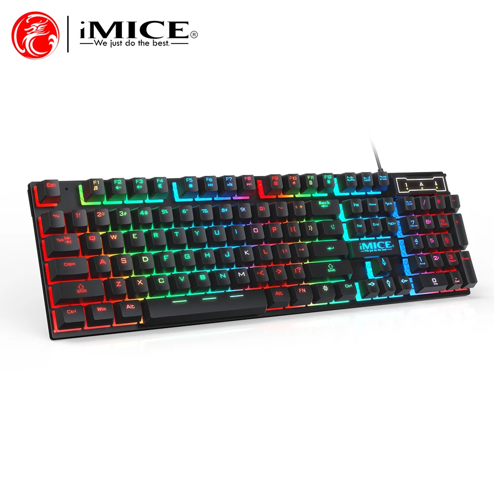 RGB Backlit Wired Ergonomic Design Keyboard Set Waterproof Luminous Gaming Keyboard And Mouse Combo PC Accessories For Gaming photo 5