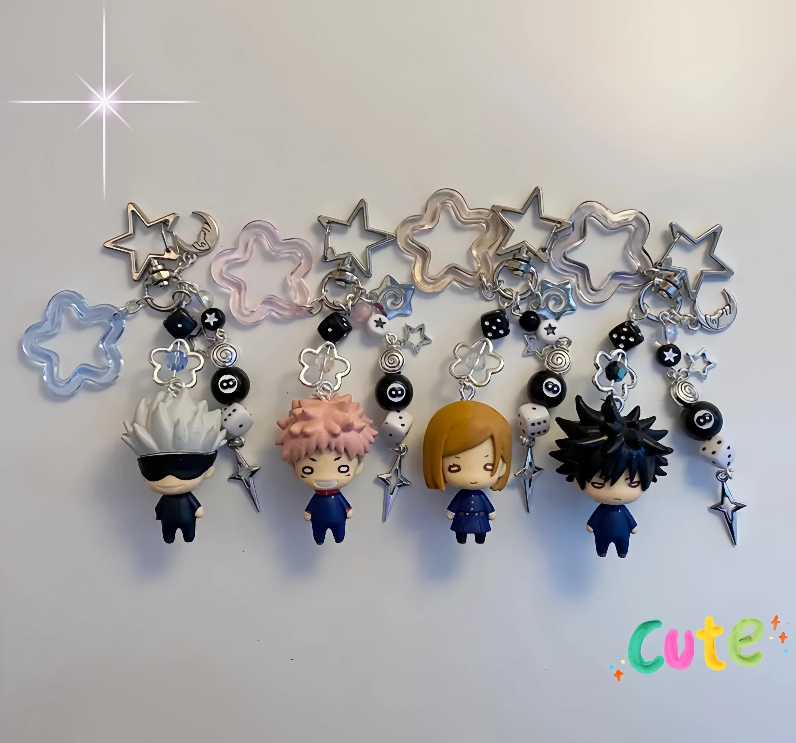 Handmade JJK Figurine Keychains y2k Bag charm Unique Anime Accessory photo 1