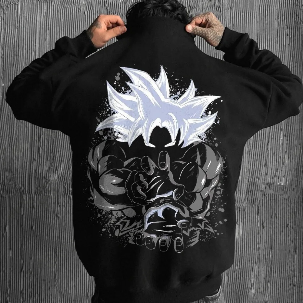 Dragon Ball Men's Sweatshirt Son Goku Japanese Anime Hoodie Spring and Autumn Boys Children's Long-sleeved Parent-Child Outfit photo 3