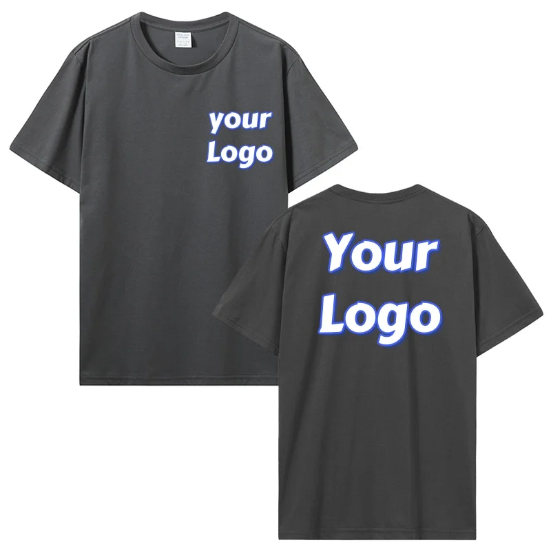 Customized Print T Shirt Men Women Custom Cotton Tops Tees DIY Your Like Photo Or Logo Cotton T-shirt Personalized Men Clothing photo 3