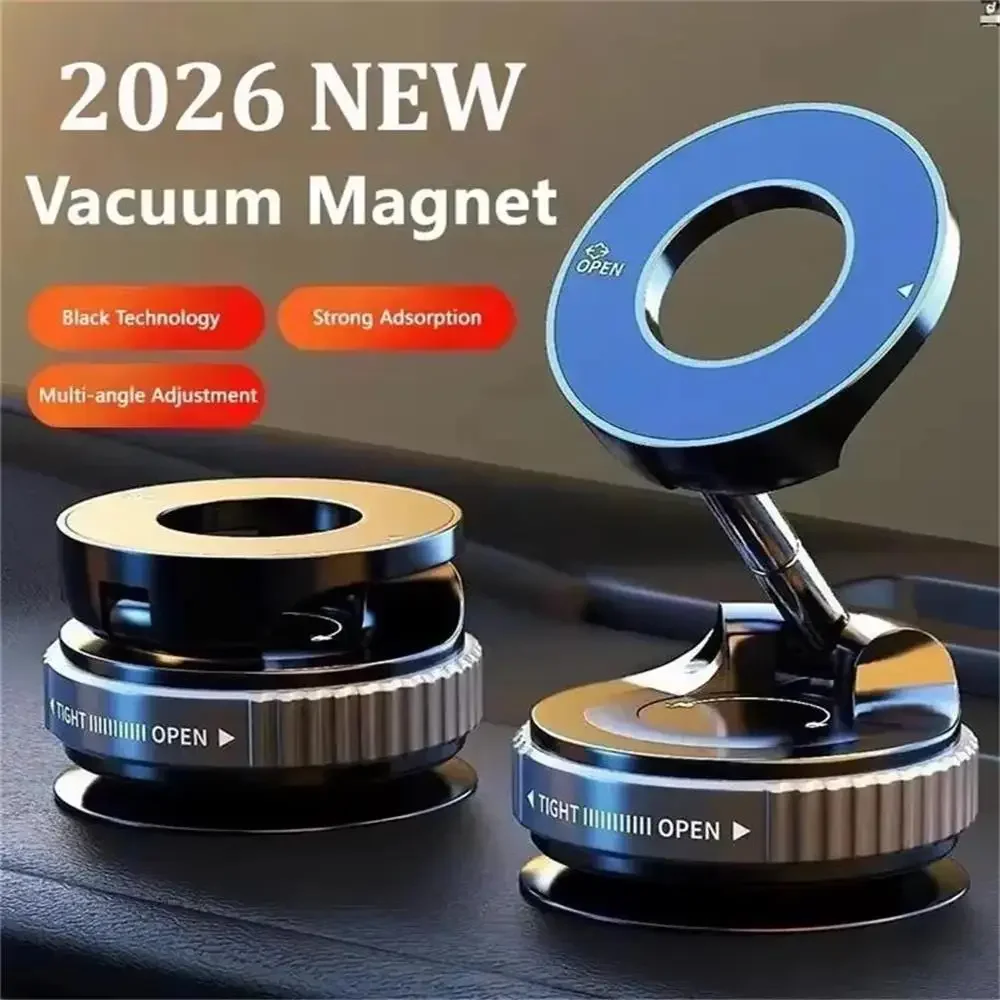 2026 New 360 ° Adjustable Suction Cup Phone Holder Vacuum Magnetic Car Phone Holder Magnetic Foldable Phone Holder Pocket Sized photo 1