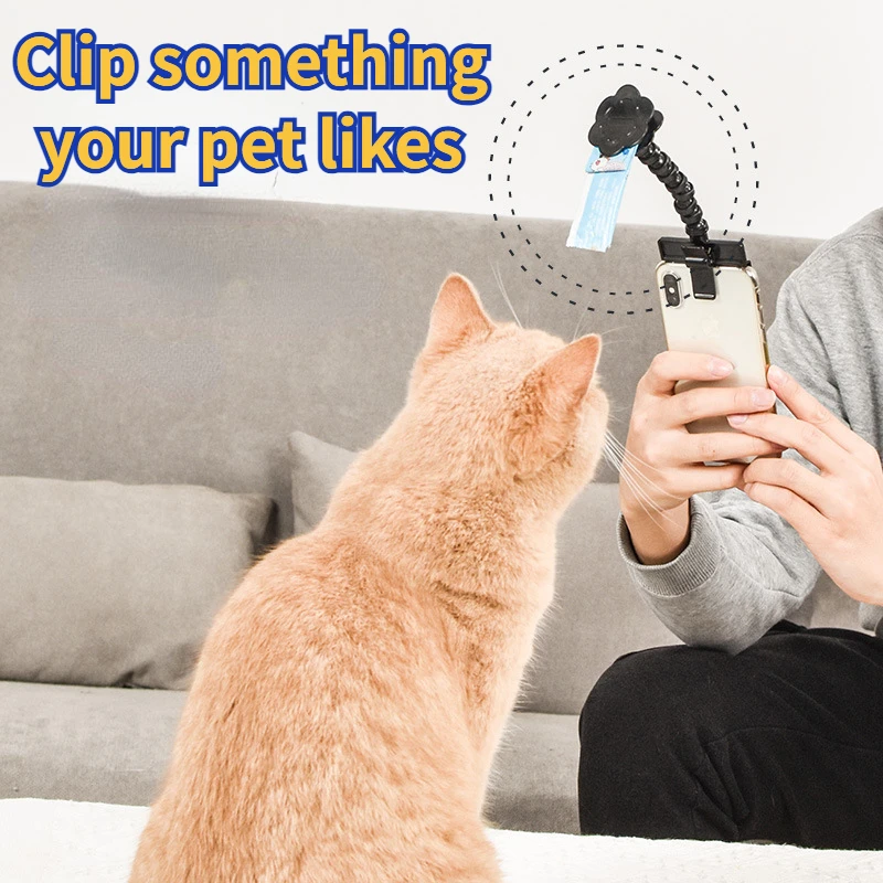 Pets Selfie Stick Selfie Artifact Dogs Cats Toys Look At The Camera Phone Clip Take Pictures of Pet Dog Cat Supplies Accessories photo 3