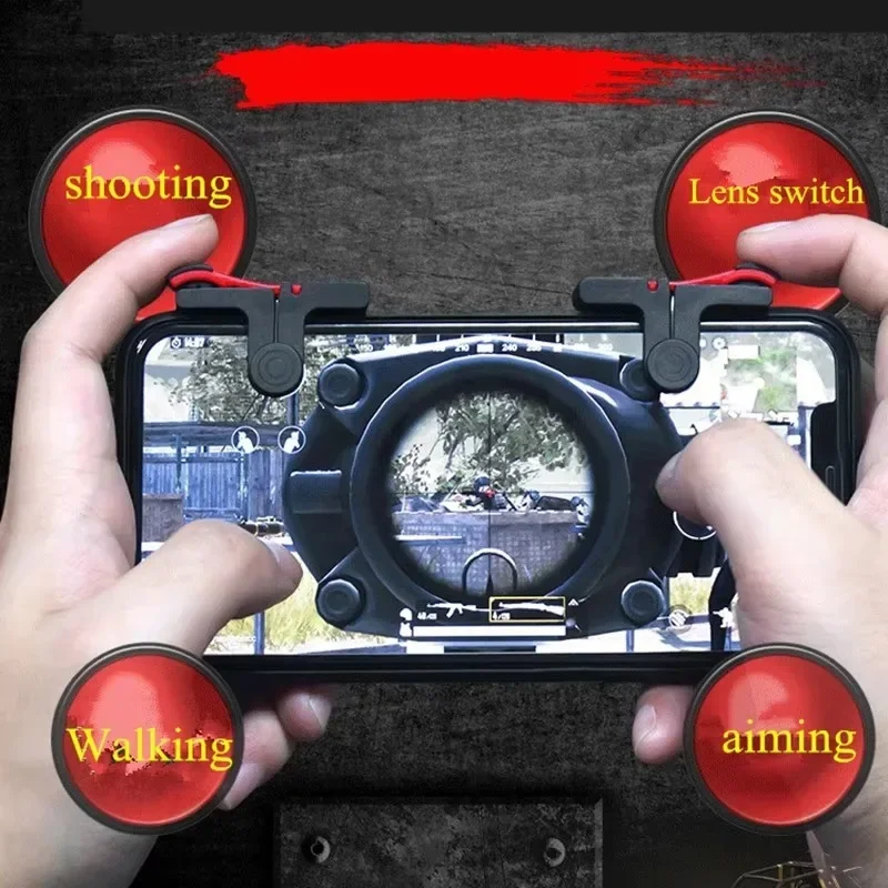 For Phone L1R1 Grip with Joystick / Trigger L1r1 Fire Buttons for IPhone 8 Android IOS Mobile Gamepad for Pubg Controller Holder photo 3