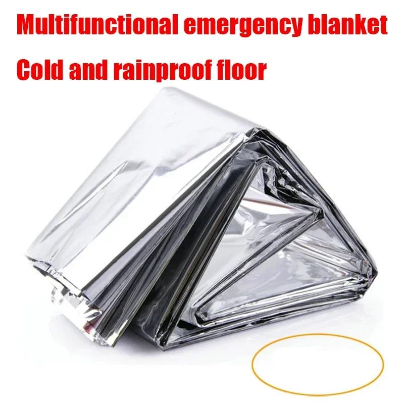 Emergency Survival Thermal Blanket Windproof Waterproof Aluminum Foil Blanket Outdoor First Aid Gear for Camping Hiking Travel photo 4