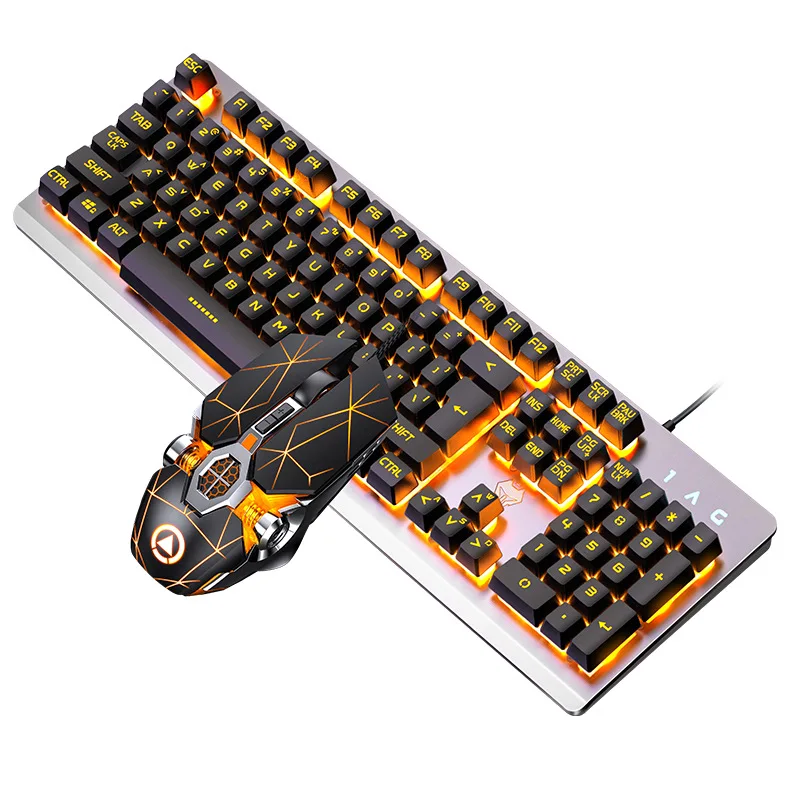 GX2 Wired Combination 104 Keys Mechanical Feel Keyboard and Mouse Replaceable Waterproof RGB Backlight Keyboard And Mouse Cover, photo 6