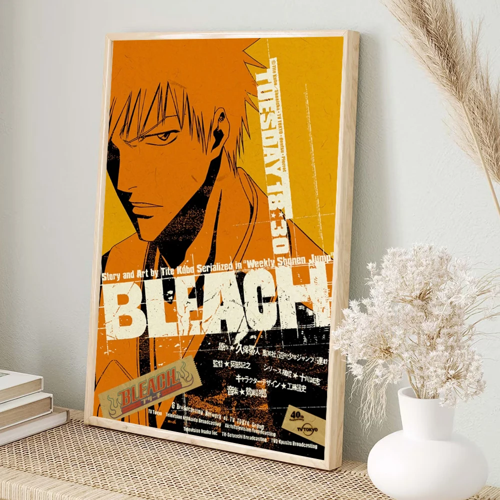 Anime Bleach Posters For Bedroom Living Room Home Decor Japanese Anime TV Series Print Ichigo Kurosaki Canvas Painting Wall Art photo 3