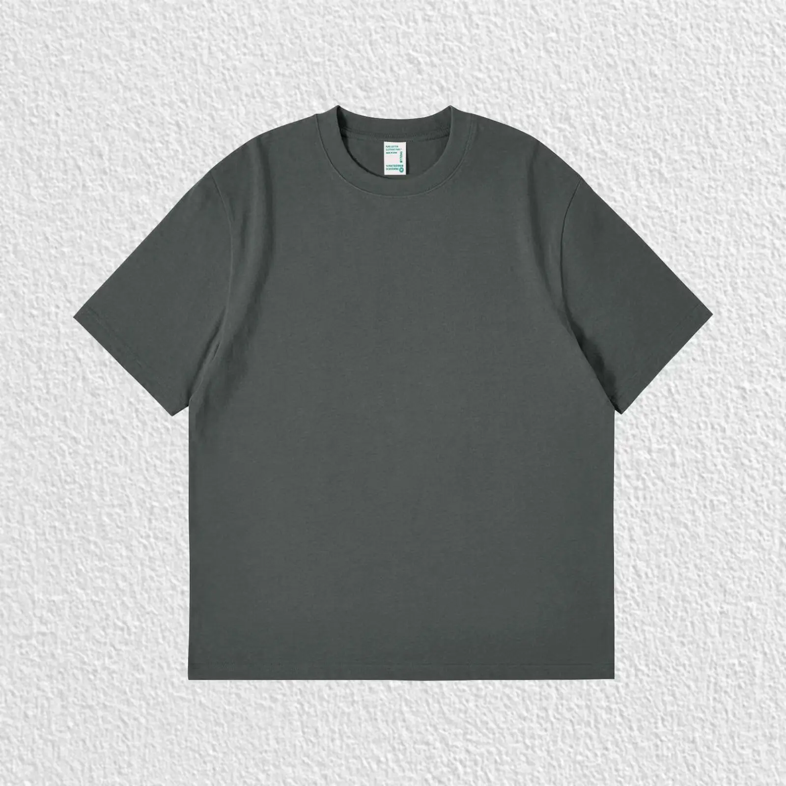 Pure White 260g Heavy T-shirt Men's Summer Pure Cotton Short-sleeved New Men's and Women's Streetwear photo 3