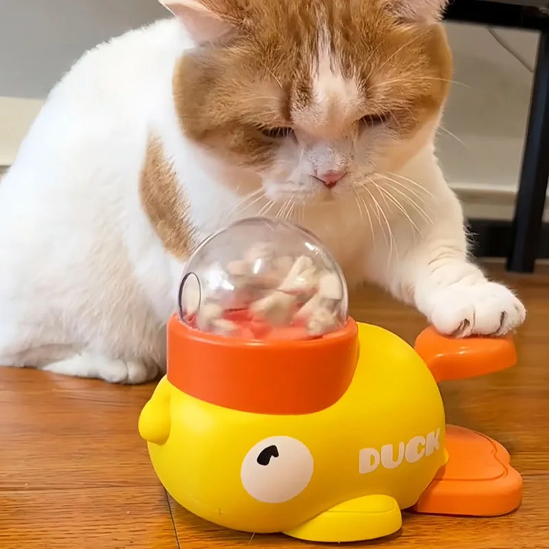 Dog, cat, pet feeder, little yellow duck, interactive puzzle dog feeding machine, puppy, missing food toy, anti-slip bottom photo 2