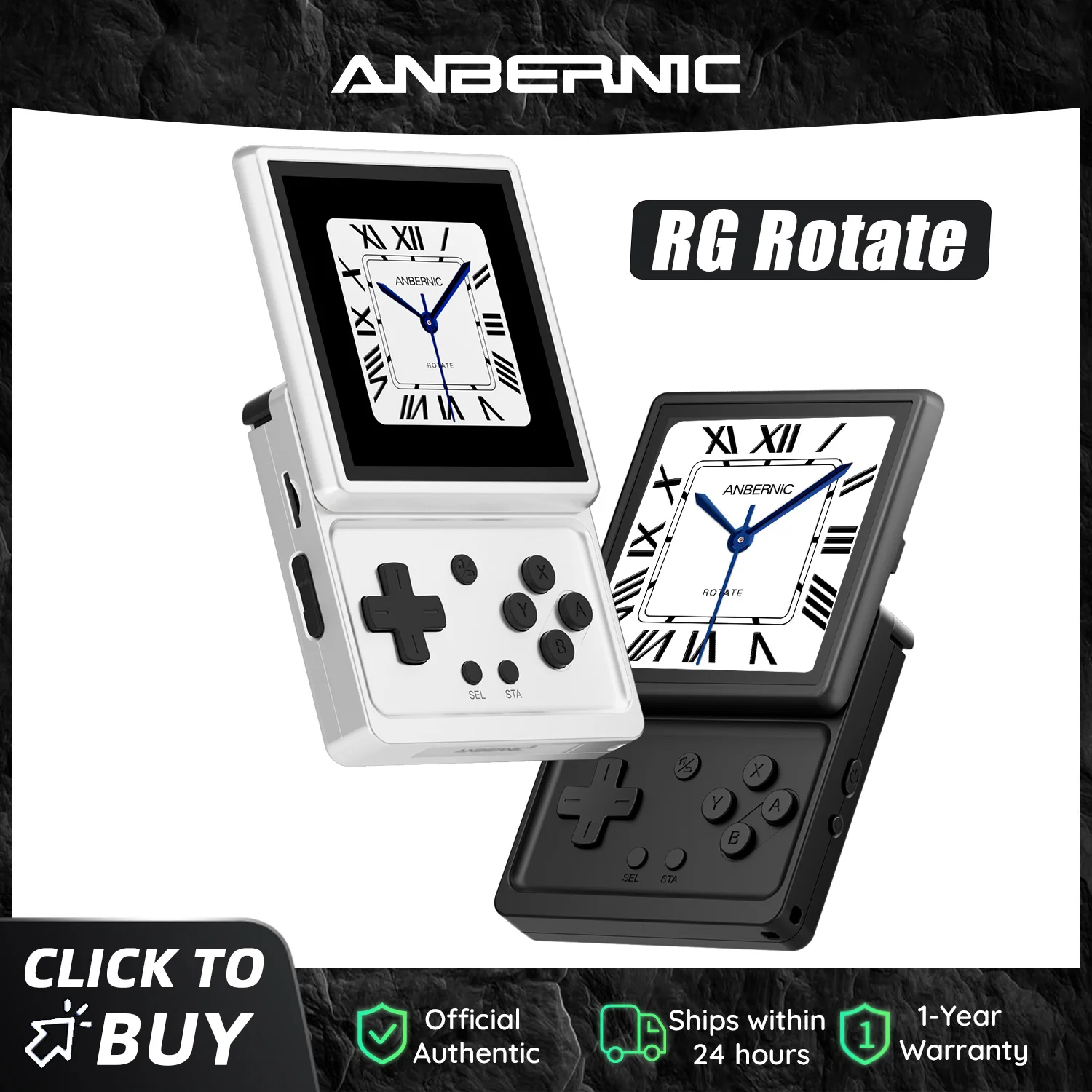 Anbernic RG Rotate Retro Handheld Game Console Android 12 T618 IPS Screen Game Emulator 3GB+32GB WiFi Portable Gaming Device photo 1