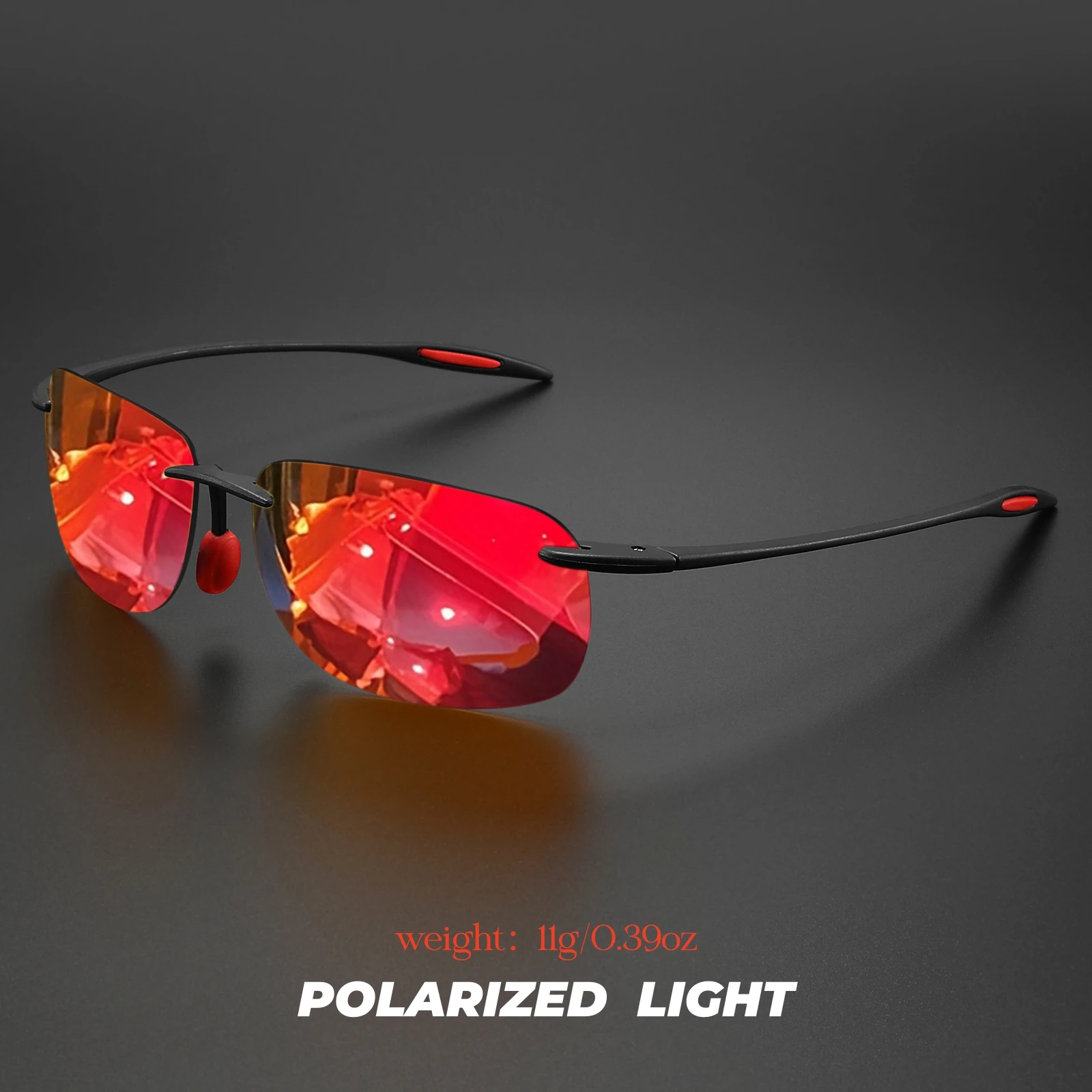 Ultra Light 11g TR90 Frameless Polarized Sunglasses - Flexible & Comfort Fit, Square Shape for Driving, Fishing, Outdoor photo 2