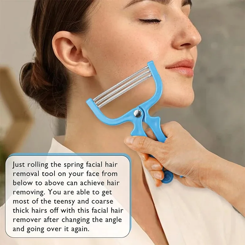 Facial Hair Removal Device Safe Handheld Spring Roller Type Women'S Facial Hair Removal Tool Spring Roller Hair Remover Cleaner photo 6
