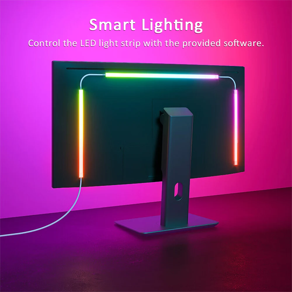 24-34 Inch USB PC LED Strip Lights Computer Sync Light Strip Monitor RGB Screen LED Backlight for Gaming Room Atmosphere Decor photo 3