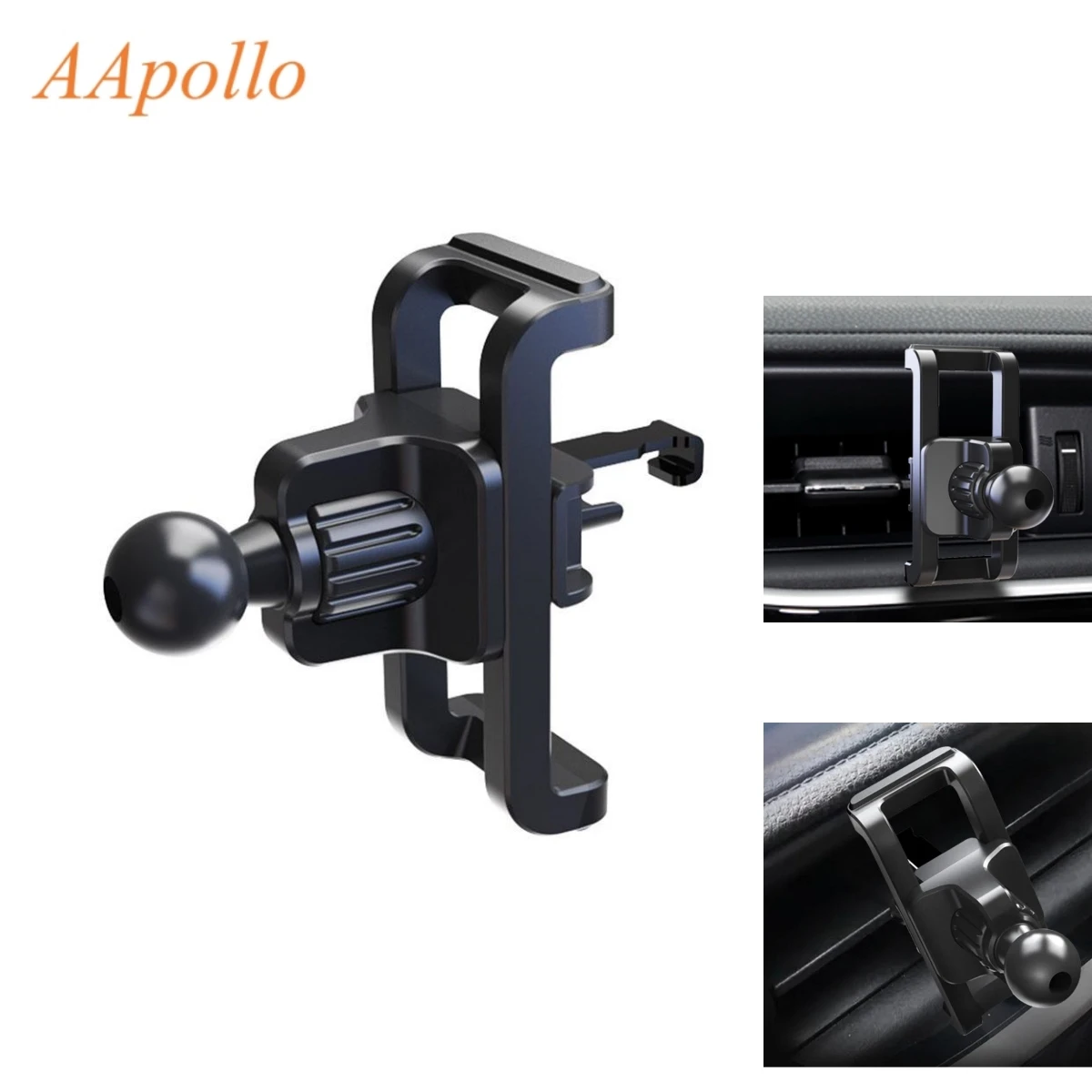 1pcs Black Car Air Vent Clip Mount Base for Car Mobile Phone Holder Car Air Outlet Hook Stand for Cellphone GPS Bracket photo 1