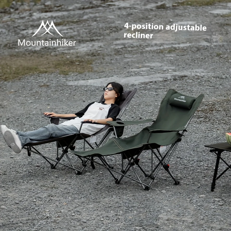 MOUNTAINHIKER 600D Oxford Cloth Folding Chair - Portable Outdoor Camping Chair and Beach Chair, 4 Adjustable Loungers photo 2