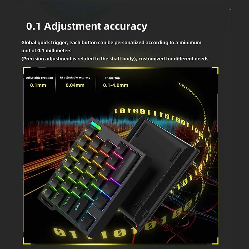 HE30 Mechanical Gaming Keyboard 29keys Magnetic Switch 8000HZ Support Macro Programming RGB Light One-Handed E-Sports Keyboard photo 3