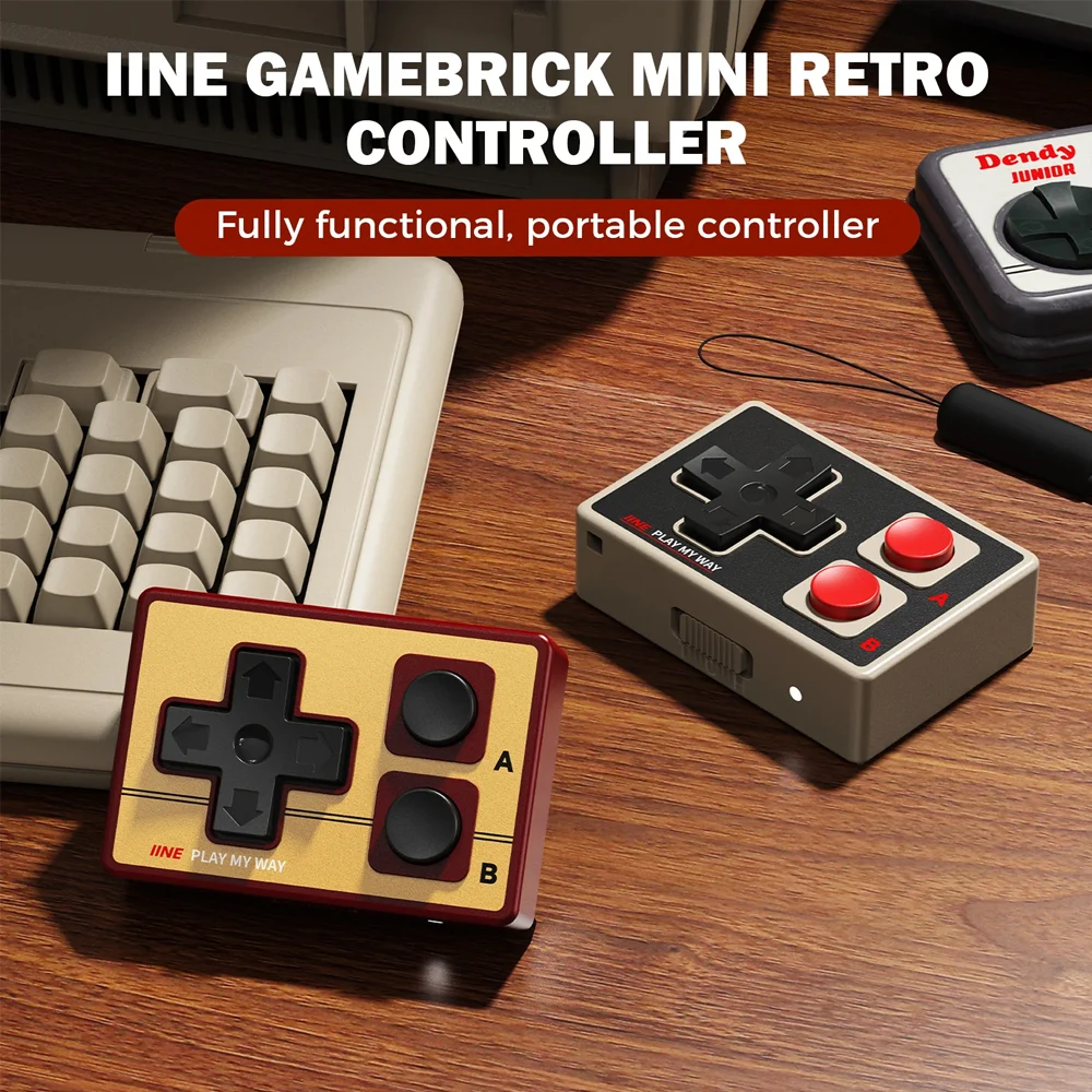 IINE Mini Controller for iOS Android PC Phone Gamebrick Retro Gamepad Page-turning Camera Control Portable Keyboard Dual Mode photo 1