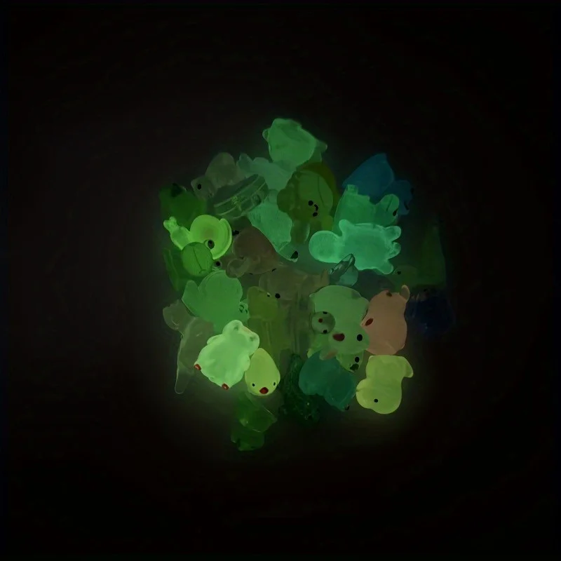 30-100pcs Luminous Mini Resin Animal Figurines Glow in The Dark Fish Tank Aquarium Ornament  Aquatic Landscaping Decor Accessory photo 4