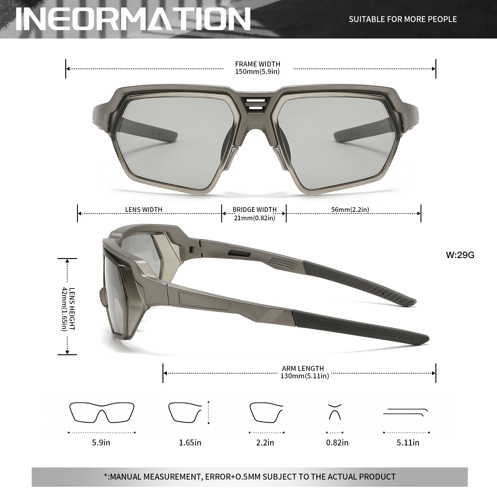 Classic Men's Photochromic Polarized Sunglasses - Adjustable Nose Pads, UV400 for Driving, Fishing & All-Weather Outdoor photo 6
