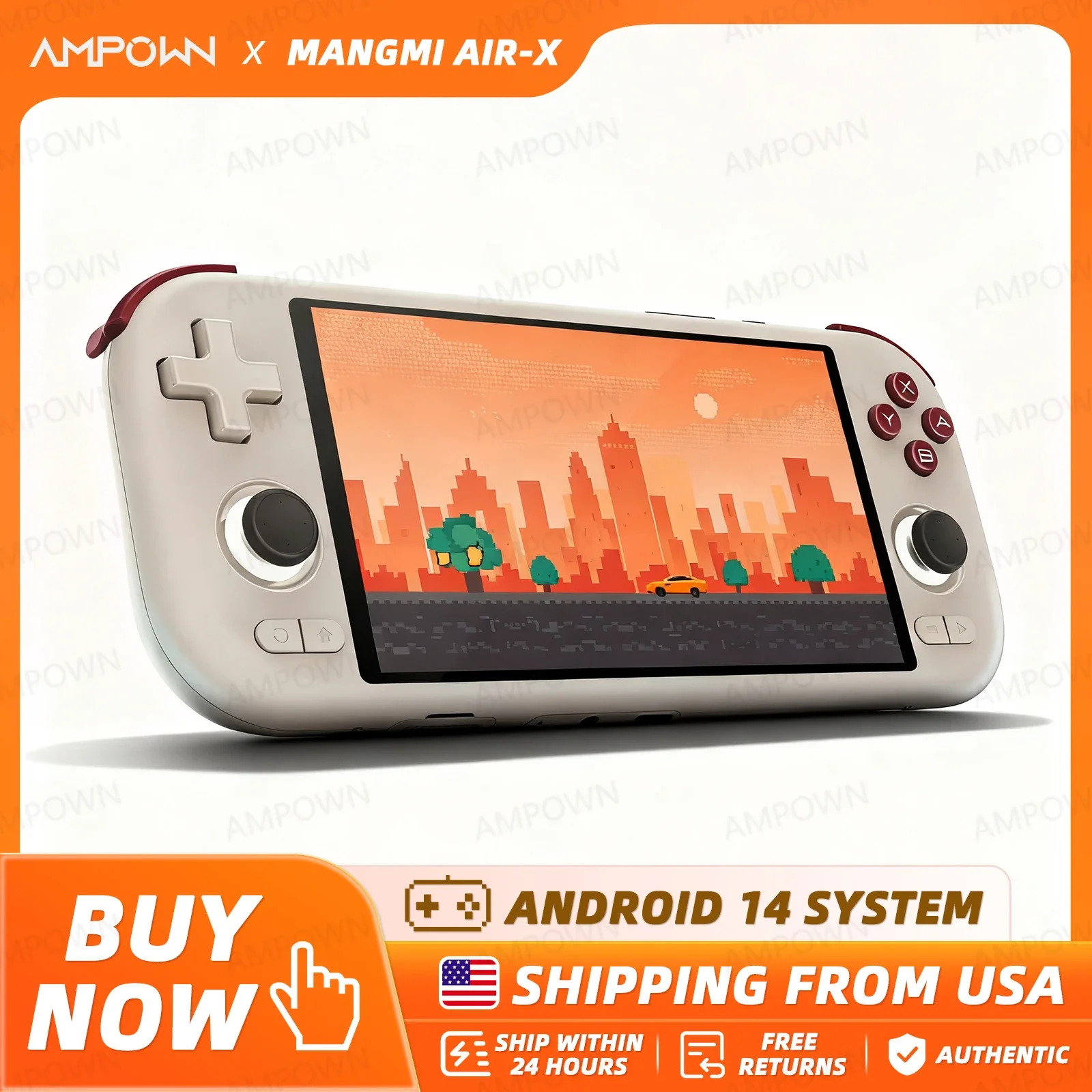 MANGMI AIR X Handheld Game Console Qualcomm Snapdragon 662 5.5'' Touchscreen Android 14 Active Cooling Fan 15W Fast Charging RGB photo 1