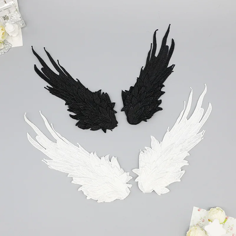 Black Devil Wings Cosplay Accessories Lolita Anime Angel Wing Feather Embroidery Headdress Halloween Party Costumes Hair Props photo 2