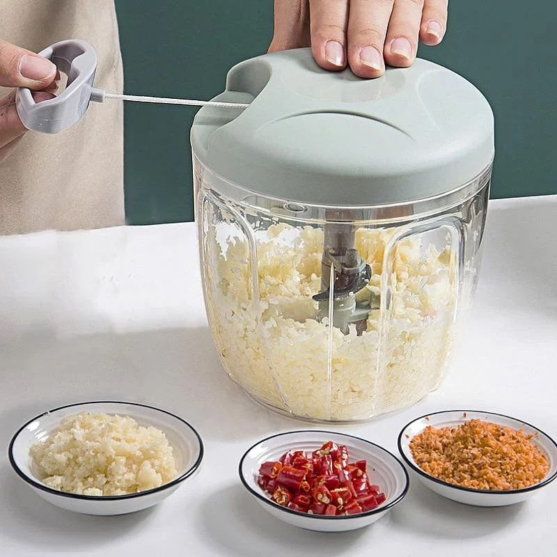 500/900ML Manual Meat Mincer Garlic Chopper Rotate Garlic Press Crusher Vegetable Onion Cutter Kitchen Cooking Accessories photo 1