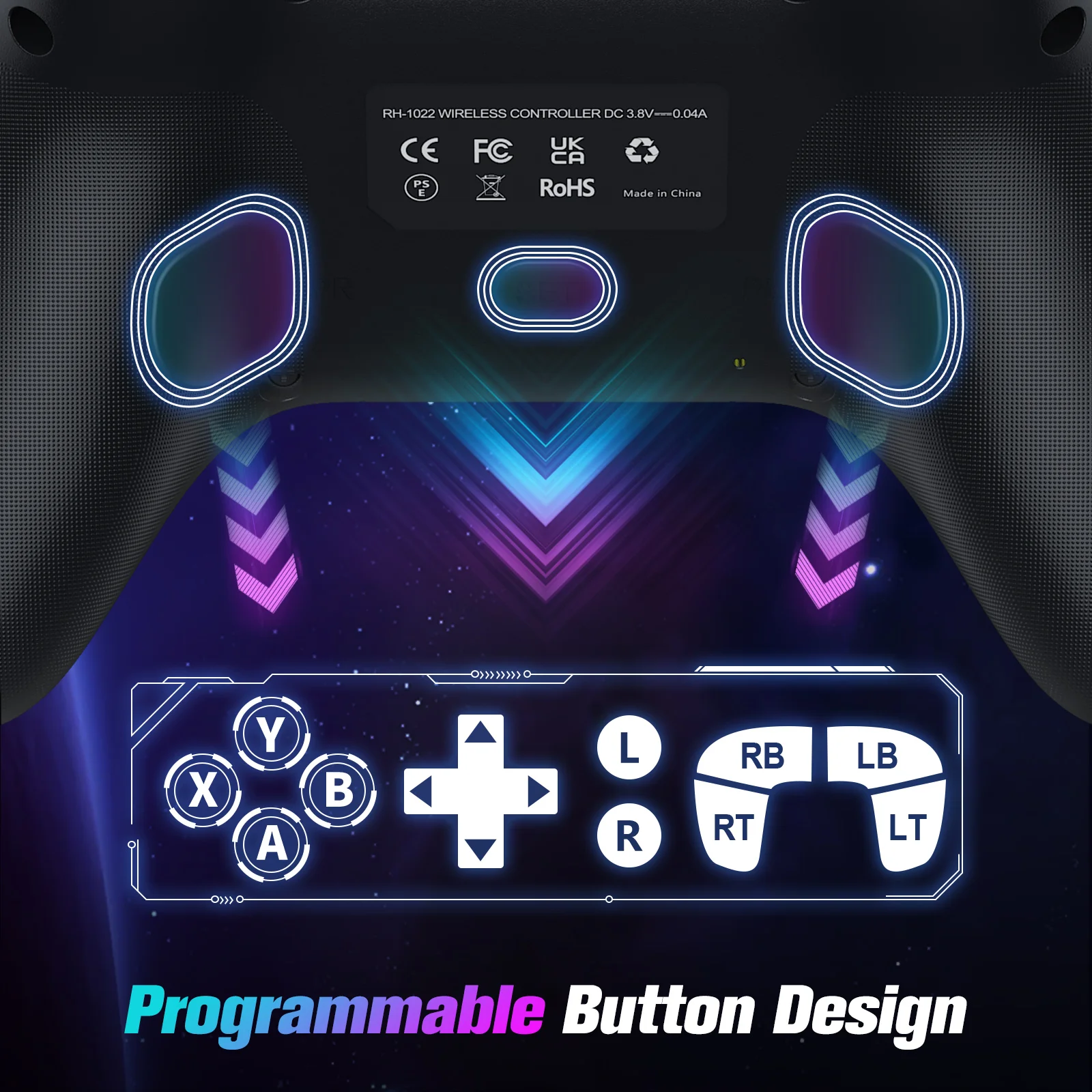 RGB Wireless For Xbox Controller Xbox One/xbox Series X/S/PC With 650mah Battery Gamepad Multi-Function Joystick Controller photo 5