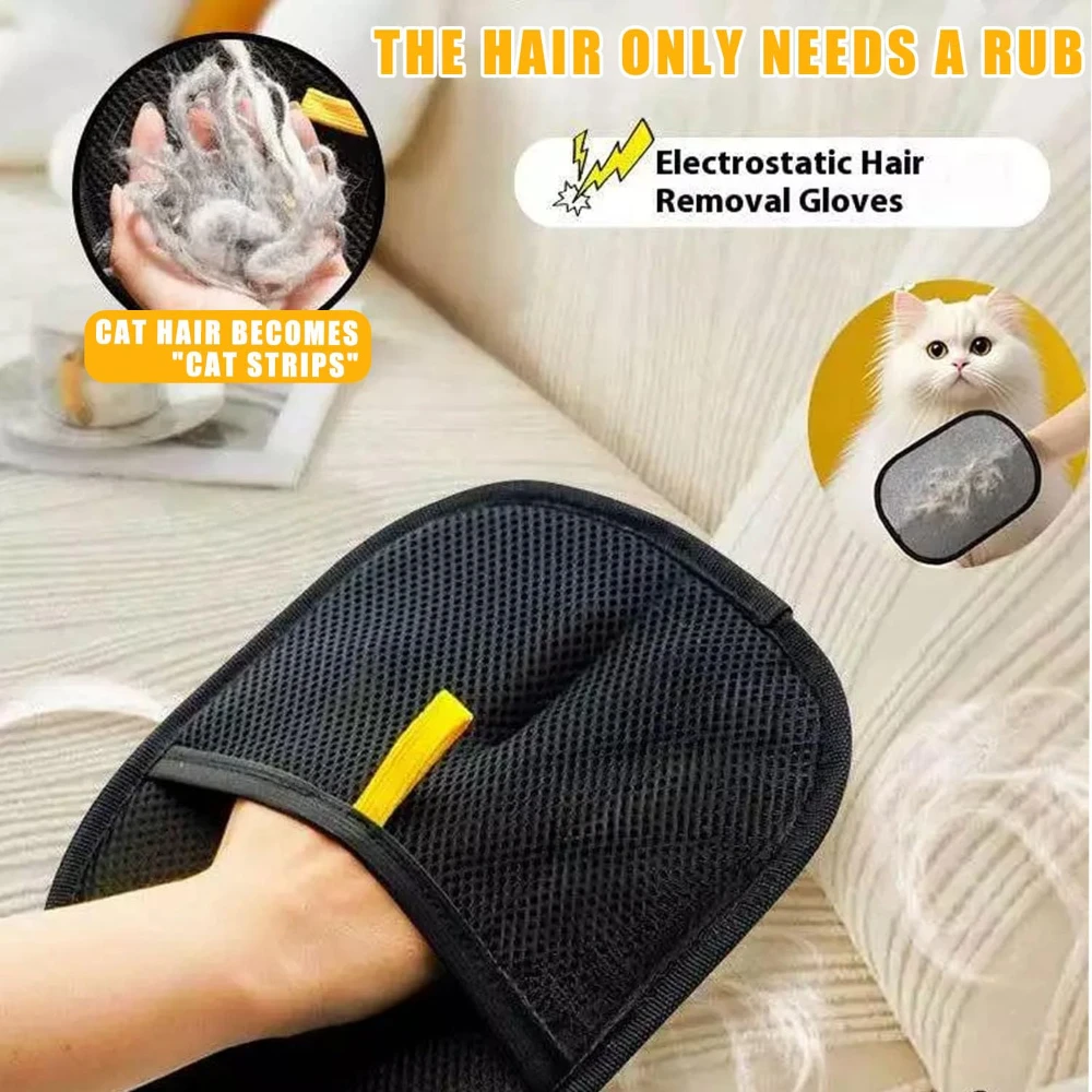 Pet Hair Remover Portable Washable Clothes Hair Dehairing Gloves Pet Cleaning Products Pet Accessories photo 1
