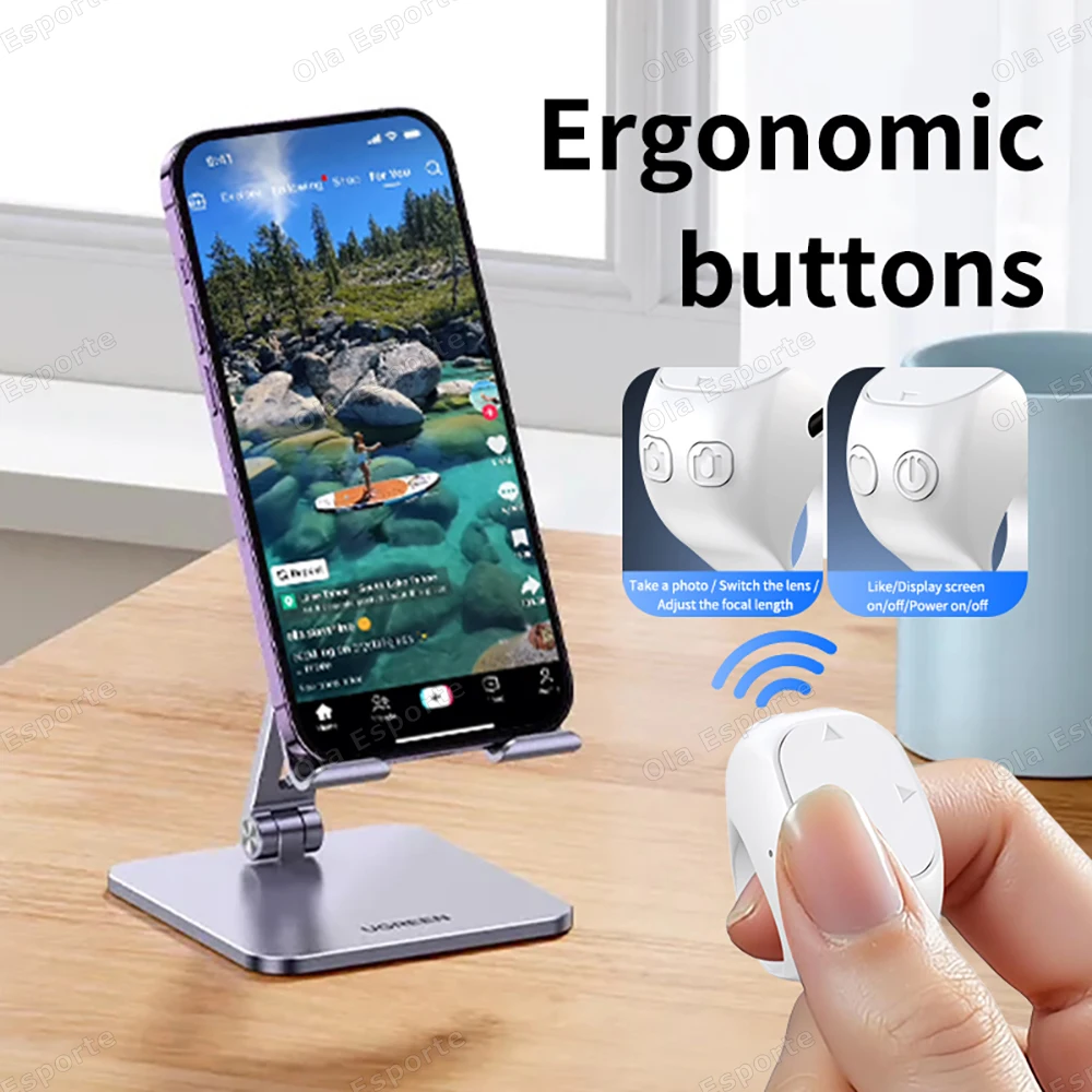 Bluetooth Ring Remote Control Short Video Likes E-book Page Flipping Intelligent Control For Android iOS Systems Telecontrol R12 photo 3