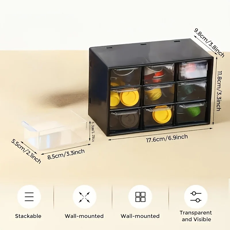 Dustproof Multi-Grid Desktop Drawer Organizer - Portable Storage Box for Jewelry, Cosmetics, Desk Drawer Organizer Box photo 5
