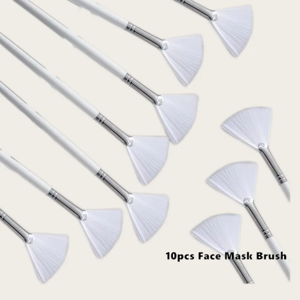10/50Pcs DIY Face Mask Brush Set Soft Applicator Brushes Makeup Tools Includes Soft Fan Facial Brushes Acid Applicator Brush photo 1