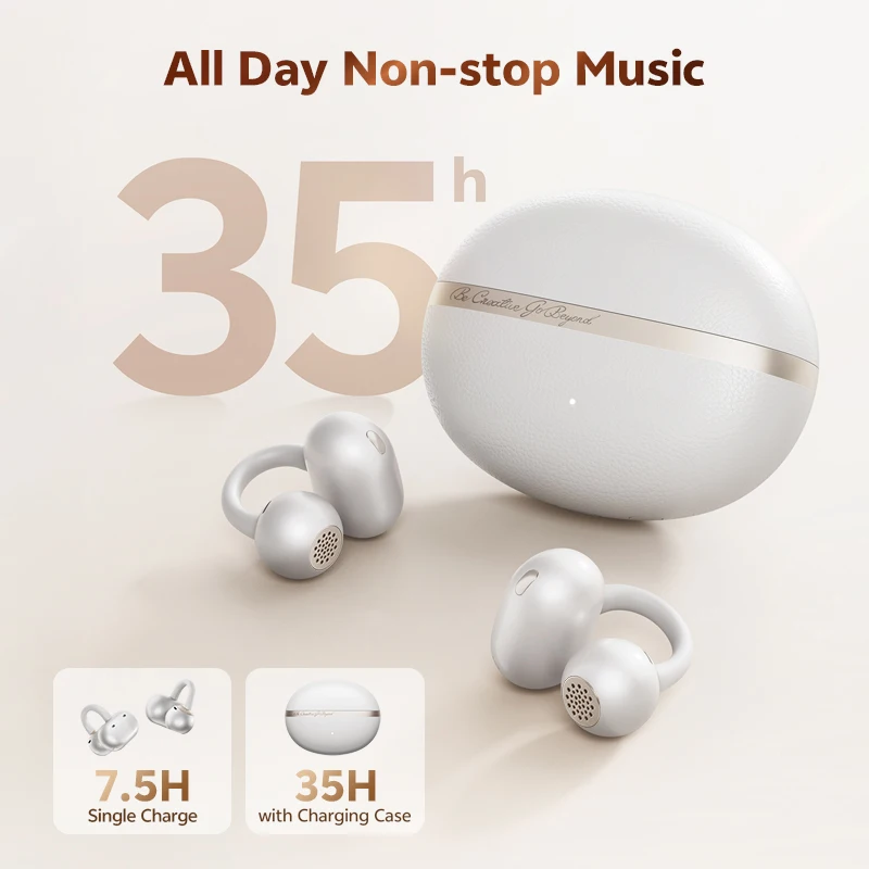 QCY Crossky C50 Open Ear Wireless Earbuds Bluetooth 6.0 Comfort Clip On Sports Earphone 4 Mic AI Clear Call Bass Boost Headphone photo 5
