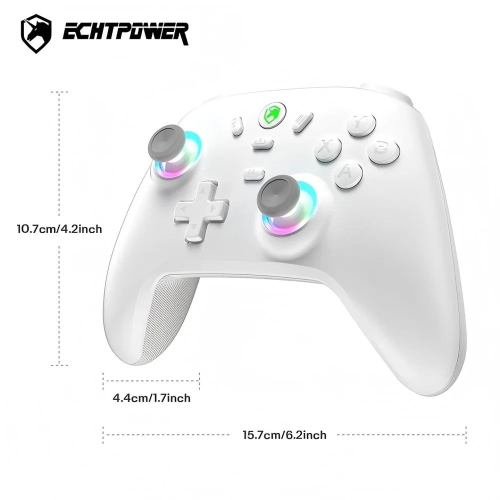 ECHTPower PC Game Controller with Hall Effect Joysticks (Zero Drift), Durable Hair Triggers & Adjustable Vibration – Wired Gamin photo 4