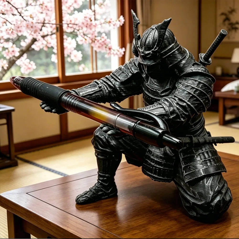 Creative Samurai Pen Holder Japanese Warrior Pencil Rack 3D Printed Stationery Organizer Stand Office Ornament Desk Decor Gift photo 1