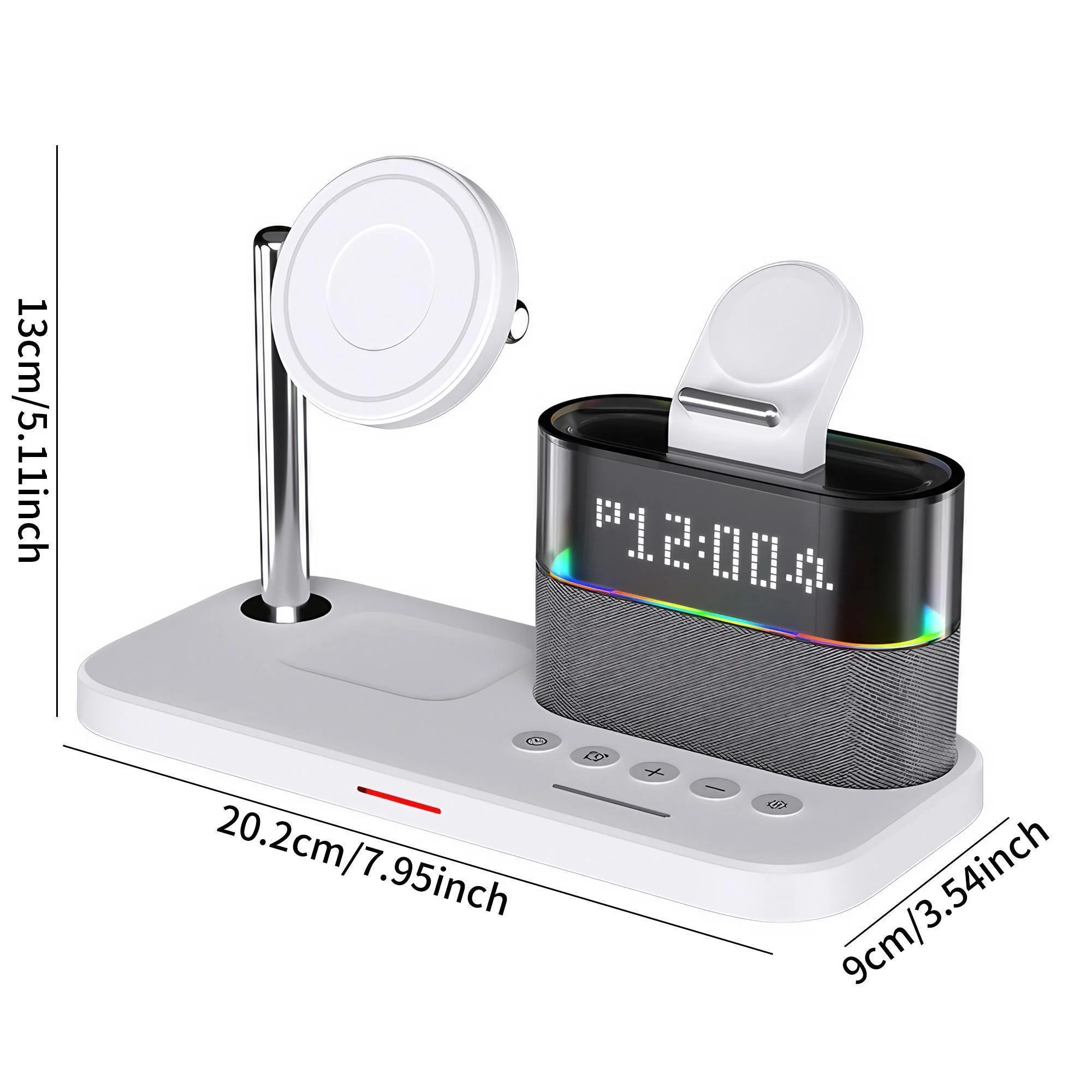 Magnetic Wireless Charging Station for Phones 12 13 14 15 16 17 and Smartwatch 8 7 6 5 Multi Device Charging Pad for Desk Home Office Travel Supports Fast 15W Phone Charging and 5W Wearables 360 Degree Stand photo 8