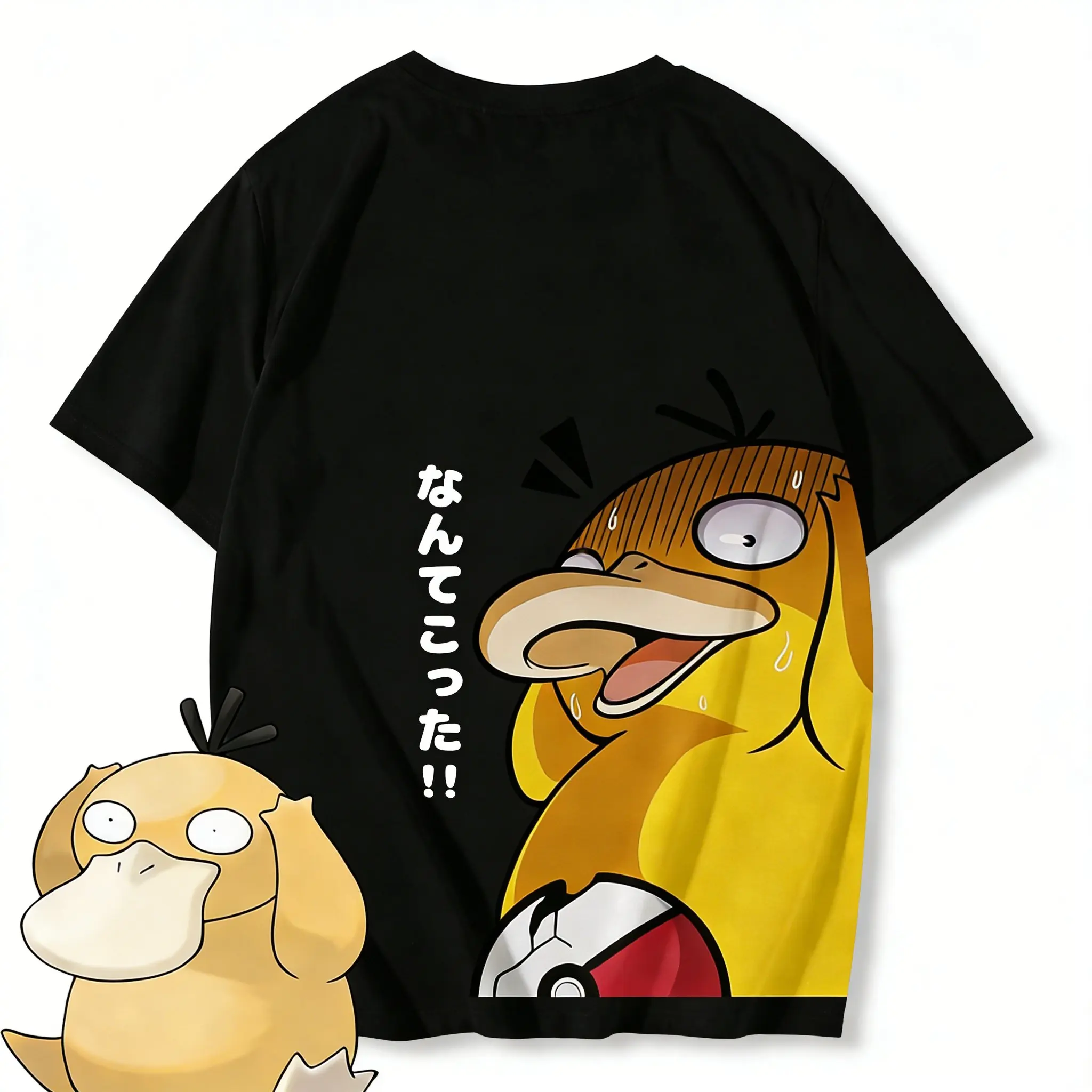 Anime Pokemon Psyduck Printed T-shirt Men's and Women's T-shirt Men's Tops Harajuku Y2K T-shirt 2026 Summer New Tee Streetwear photo 1