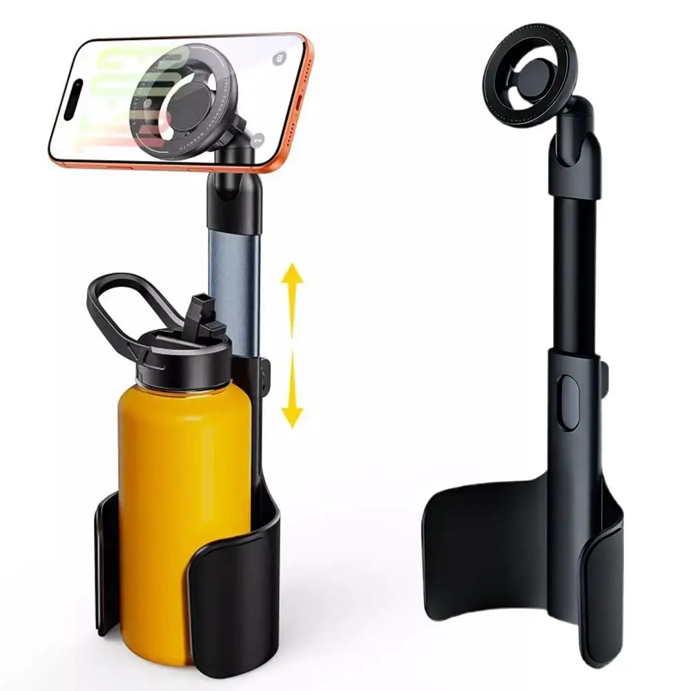 Car Cup Holder Phone Mount 360 Degree Adjustable Long Arm Stand Expandable Base Cell Phone Cradle For iPhone Samsung photo 5