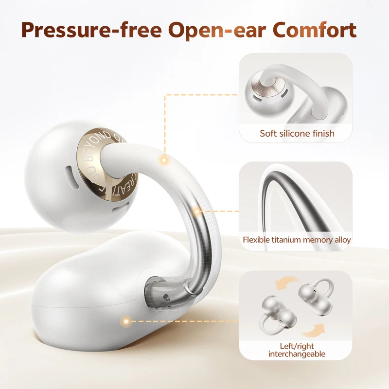 QCY Crossky C50 Open Ear Wireless Earbuds Bluetooth 6.0 Comfort Clip On Sports Earphone 4 Mic AI Clear Call Bass Boost Headphone photo 2