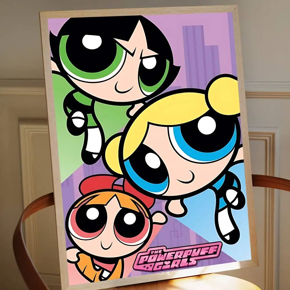 the Powerpuff Girls Anime Posters Sticky HD Quality Wall Art Retro Posters for Home Room Wall Decor photo 3