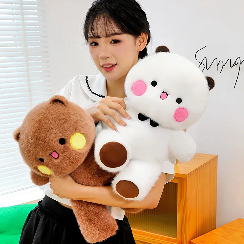 Hot Yier And Bubu Cute White Bear Plush Toy Soft Stuffed Doll Adorable Fluffy Animal Pillow Home Decor Birthday For Adults photo 5