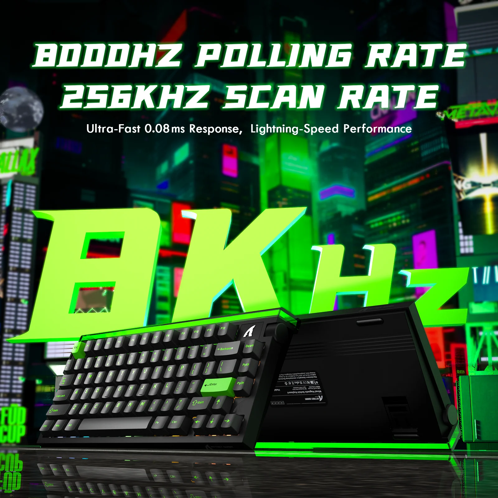 ATTACK SHARK R85 HE Wired 75% Hall Effect Rapid Trigger Mechanical RGB Gaming Keyboard with 8K Polling,0.05mm RT Accuracy photo 5