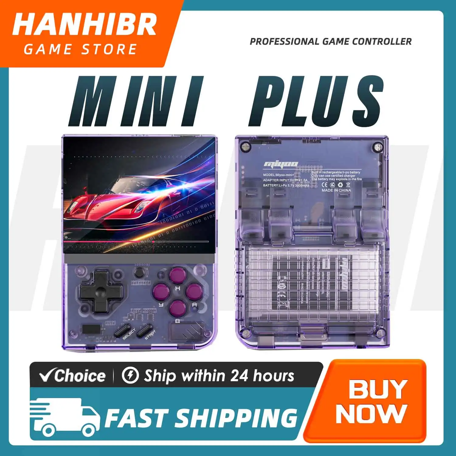 MIYOO Mini Plus Retro Pocket Emulator 3.5" OCA IPS Screen Handheld Console  3000mAh Multi Emulator Video Player for Miyoo35 photo 1