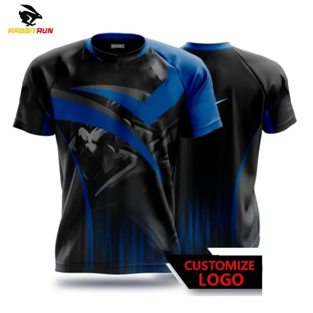 New men's breathable and comfortable T-shirt with striped printed pattern outdoor casual sports top photo 3