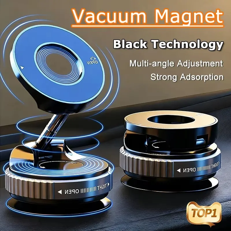 Magnetic Car Phone Holder 360 Degree Rotation Vacuum Adsorption Strong Suction Holder for Mobile PhoneCar Bracket Universal 2026 photo 1