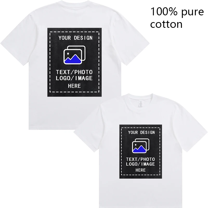 Custom-Made Men's T-Shirts Are Suitable for Team Gatherings, Gyms, and Sports Cotton Round-Neck Short-Sleeved Shirts photo 3